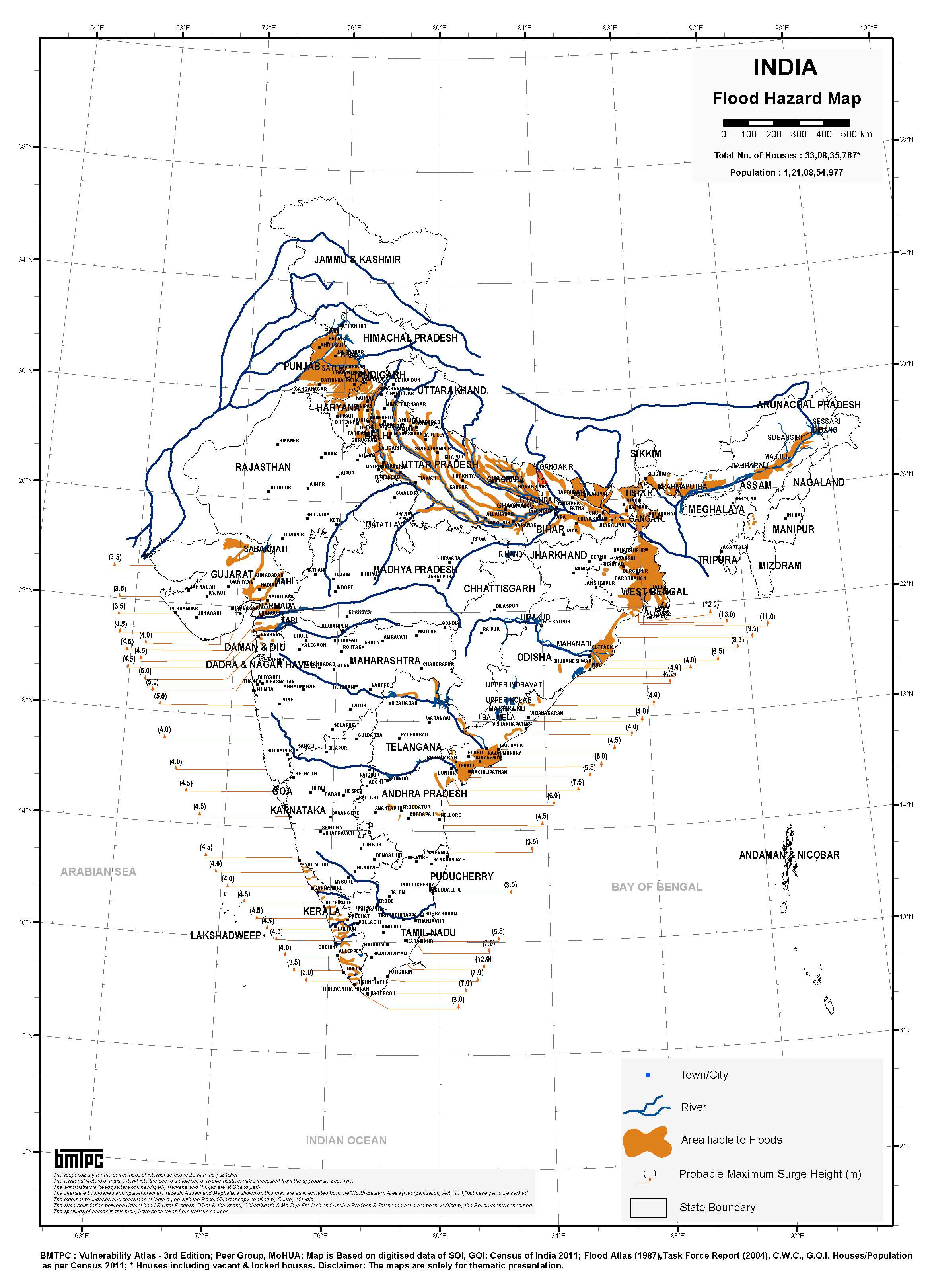 Flood Hazard Map of India