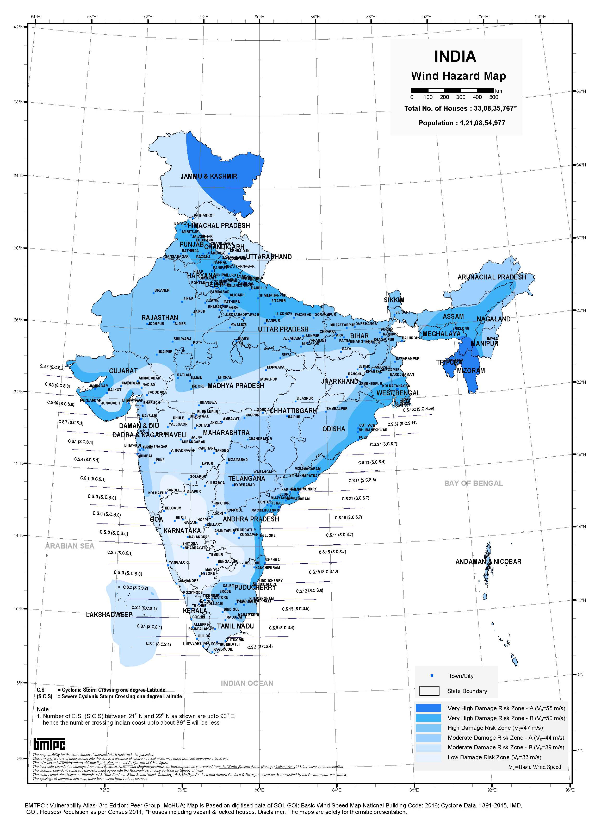 Earthquake Hazard Map of India